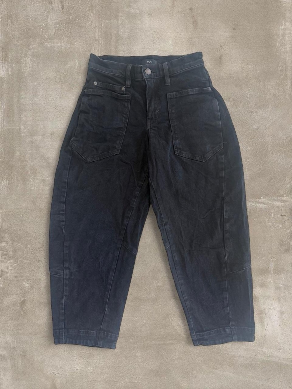 Ruti Barrel Leg Black Women's Jeans - 4P